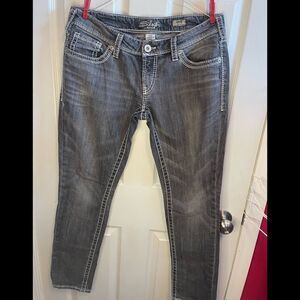 Silver jeans Aiko grey skinny jeans sz 31/31